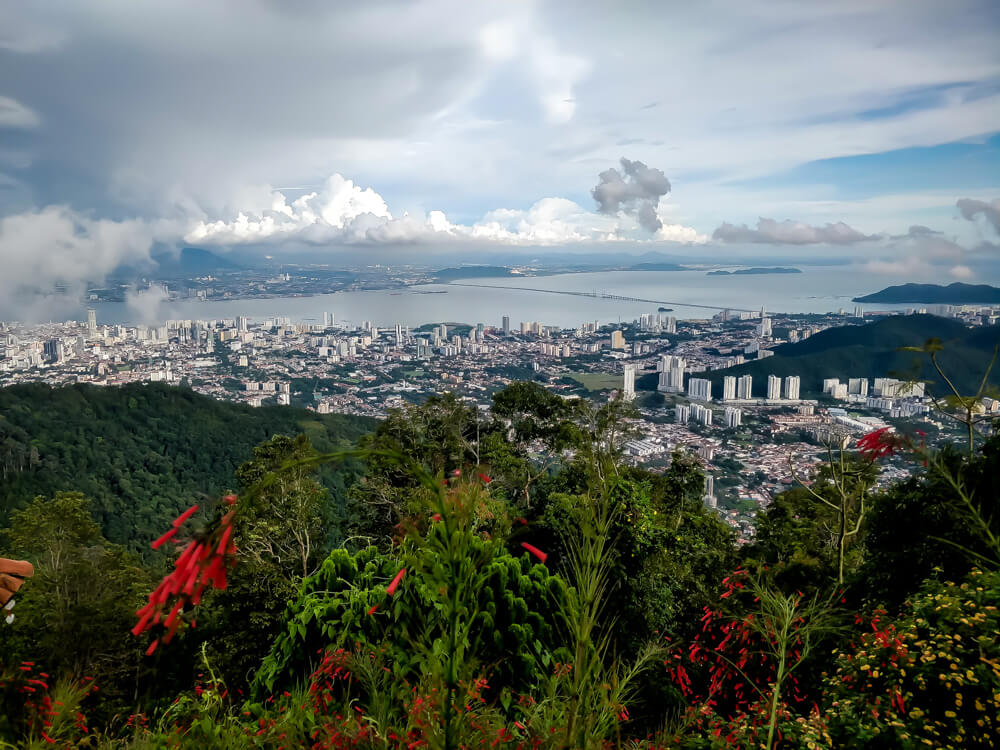 A view of Penang from the top of Penang hill