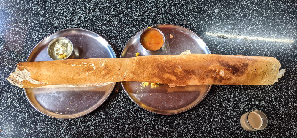 table dosa or paper dosa or family dosa in madikeri