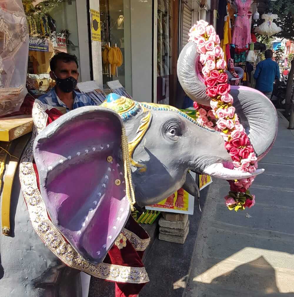 elephant idol in basavanagudi market
