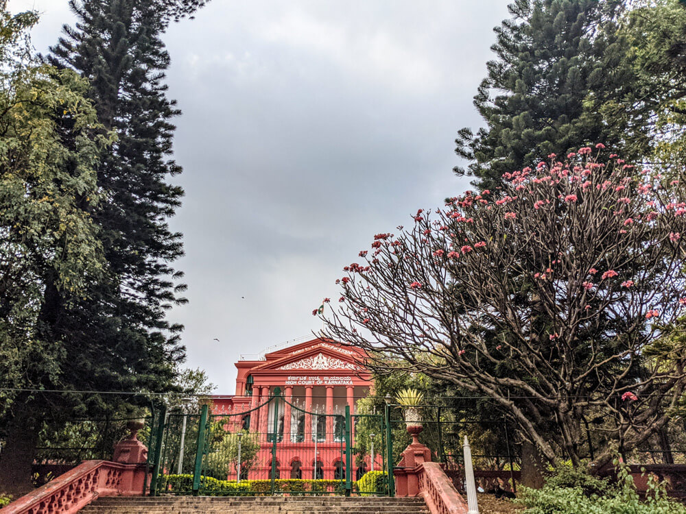 high court of karnataka seen from cubbon park bangalore