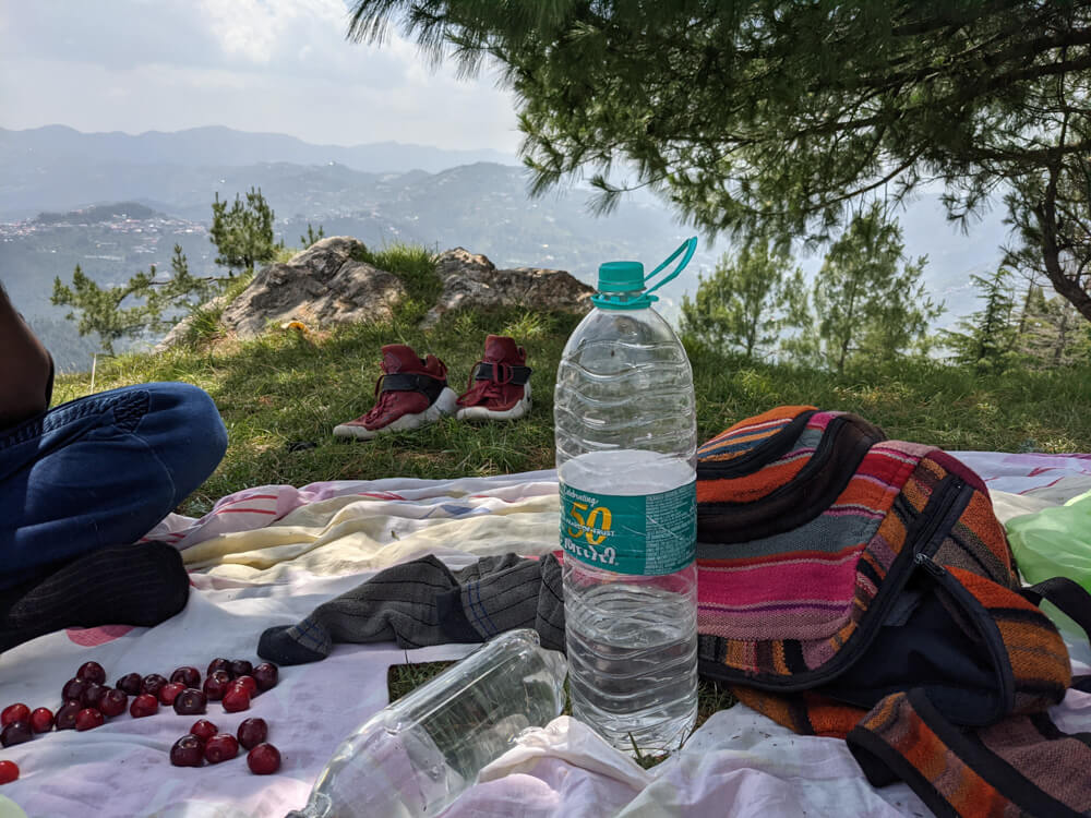our picnic spot on kanag hill