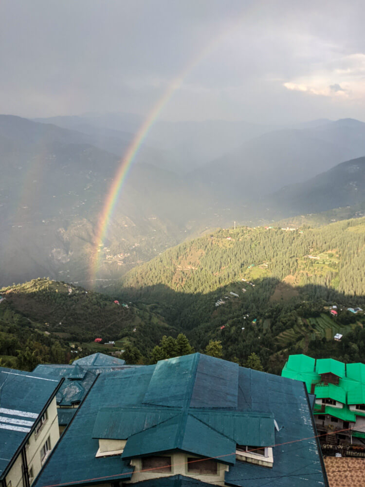 rainbow from mashobra shimla himachal