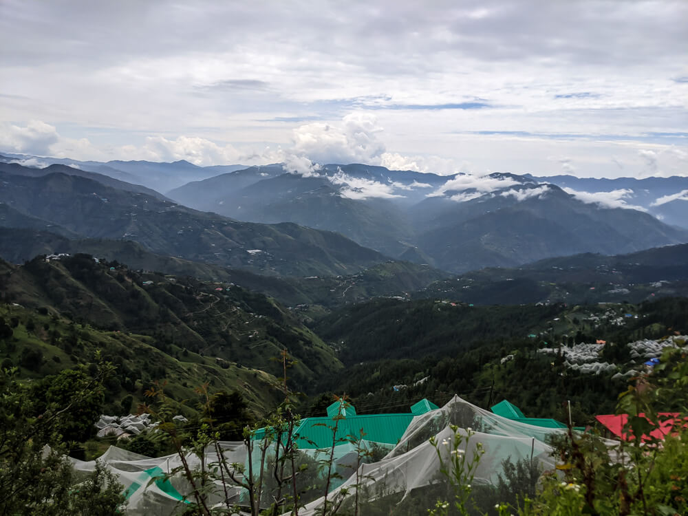 scenic view from apple village fagu himachal pradesh shimla